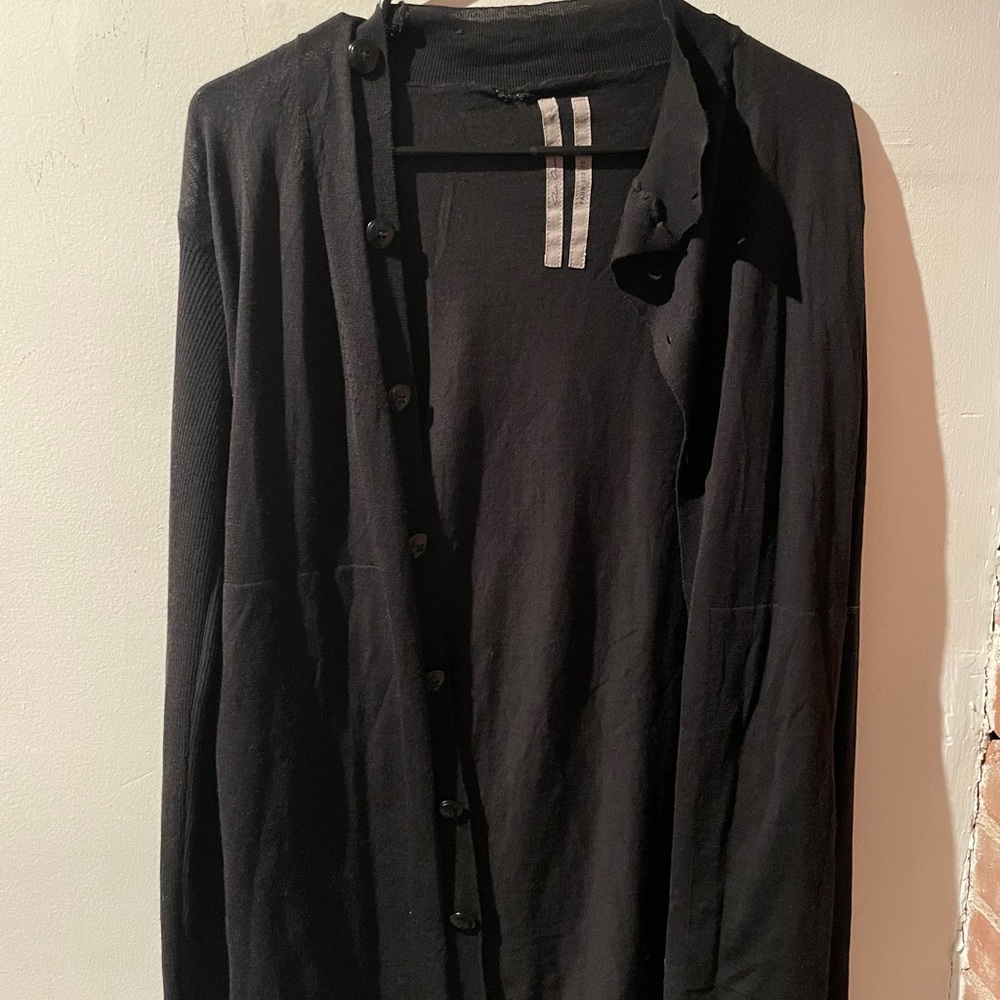 Rick Owens Faun SS15 Black Cardigan Sweater
